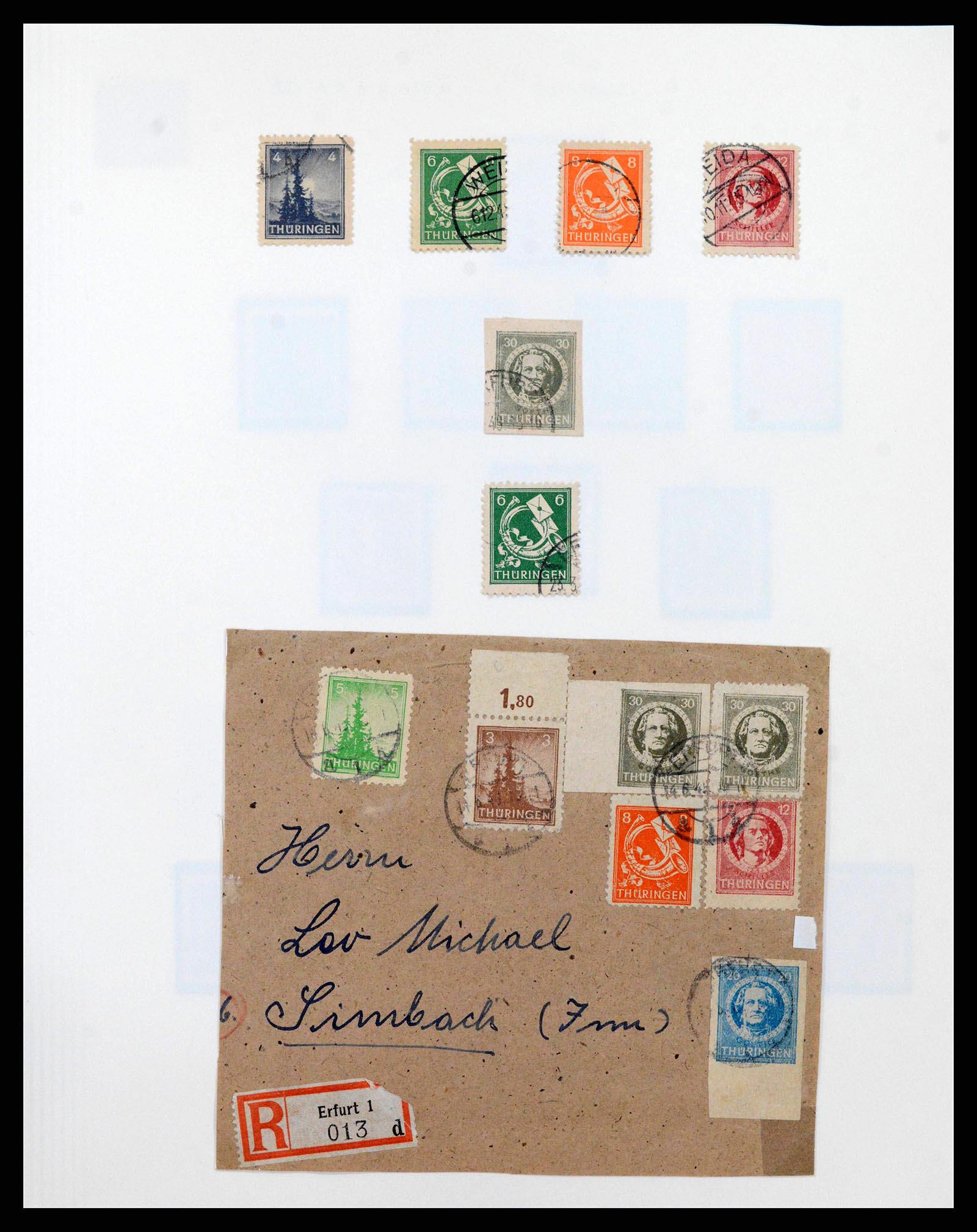 Lot 38630 MNH/MH/used stamp collection Soviet Zone 1945-1949